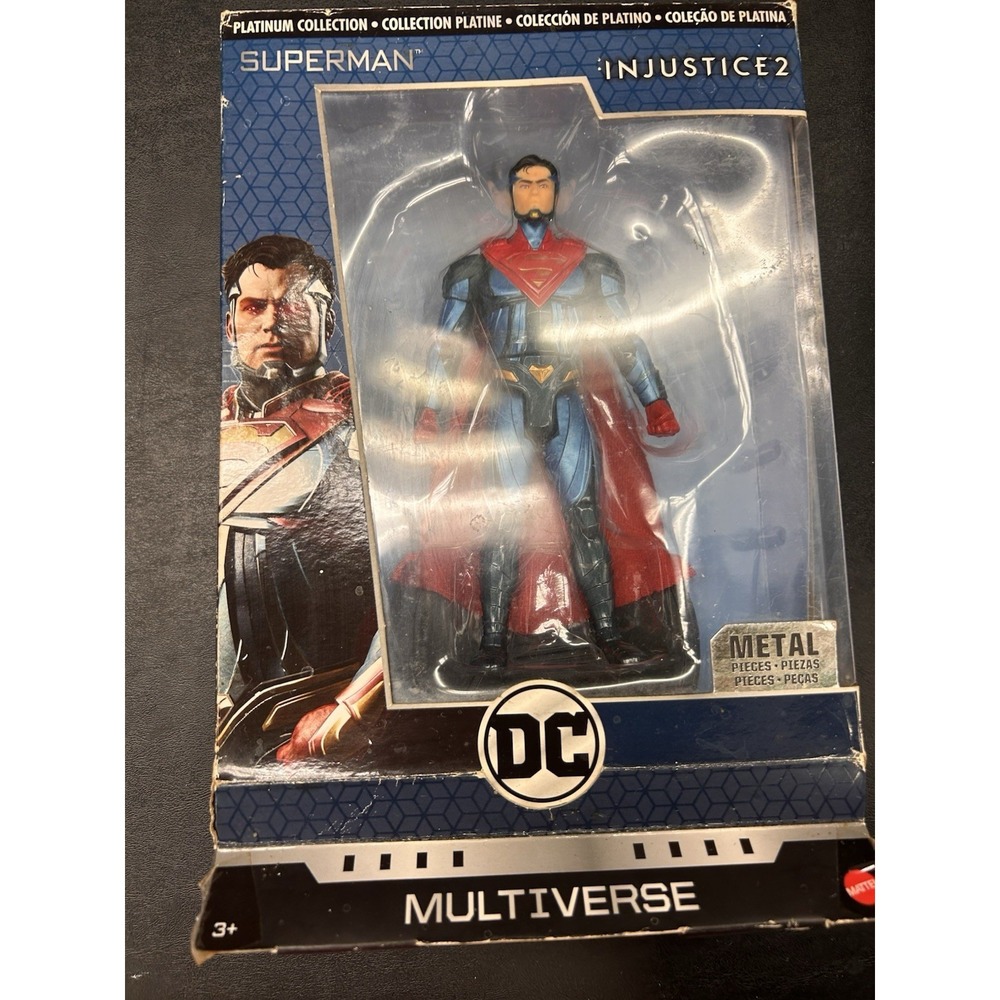 DC Multiverse Injustice 2 Superman Metal Platinum Collection Mattel